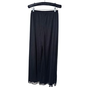 Prelude Black Sheer Mesh Wide Leg Palazzo Pants - Size Small